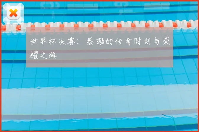 世界杯决赛：泰勒的传奇时刻与荣耀之路